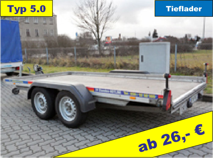 Autotrailer als Tieflader ab 24,-€