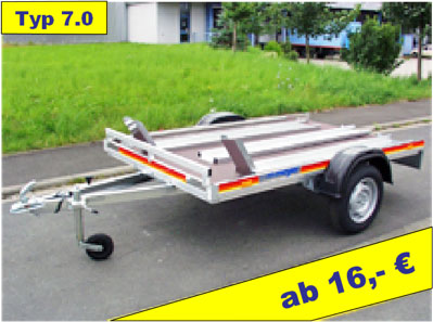 Anhängertyp 7.0 Motorradanhänger ab 13,-€
